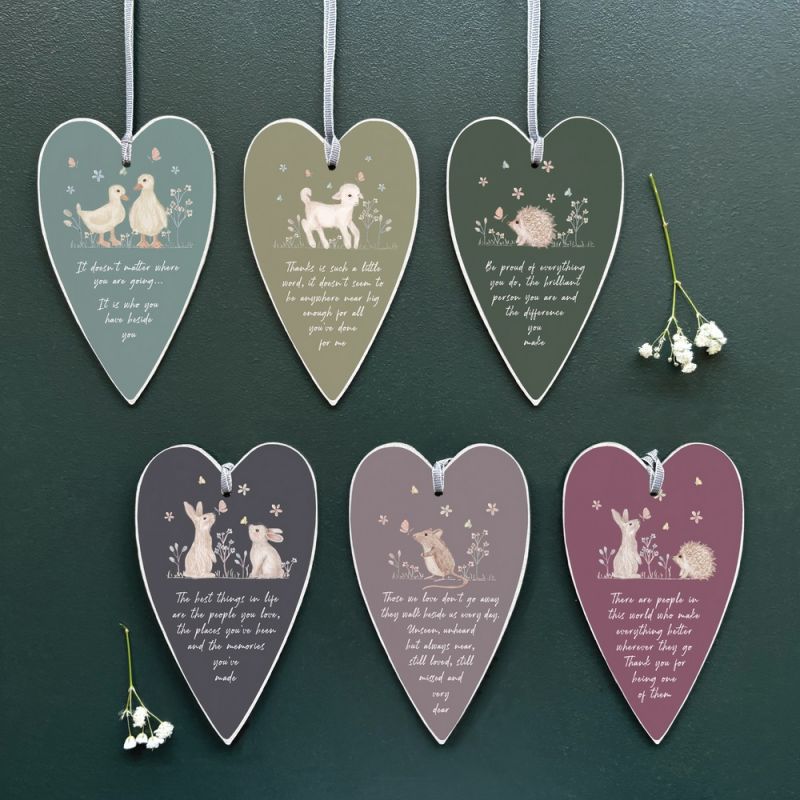 Meadow friends heart tag-Lamb