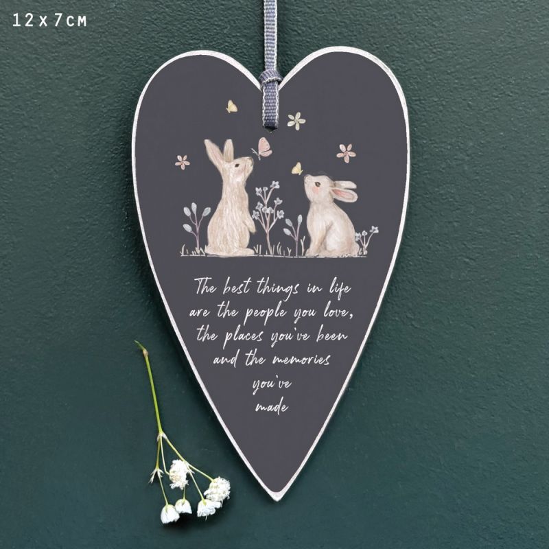 Meadow friends heart tag-Rabbits