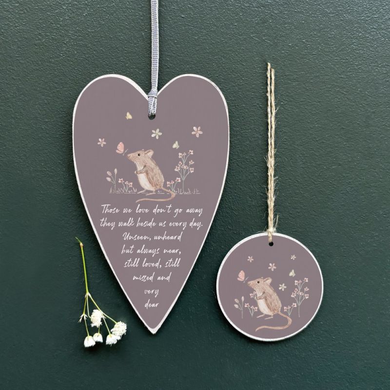 Meadow friends heart tag-Mouse