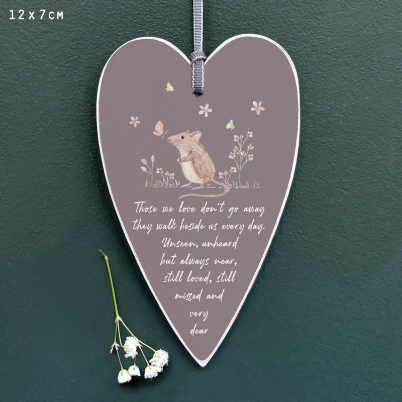 Meadow friends heart tag-Mouse