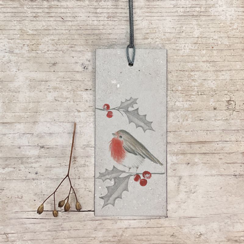 Birds & berry tag-Robin