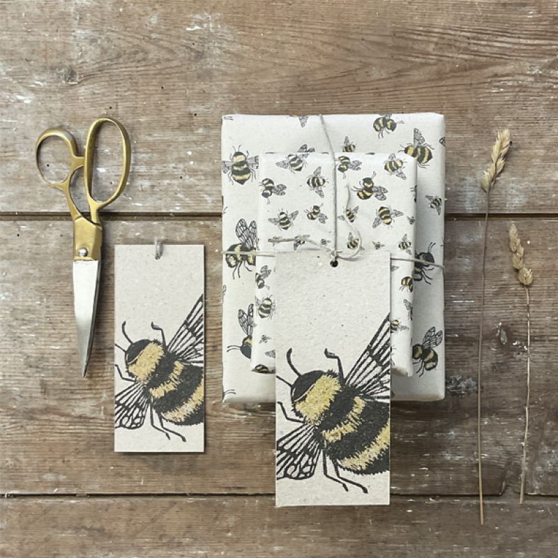 Wood block tag-Bee