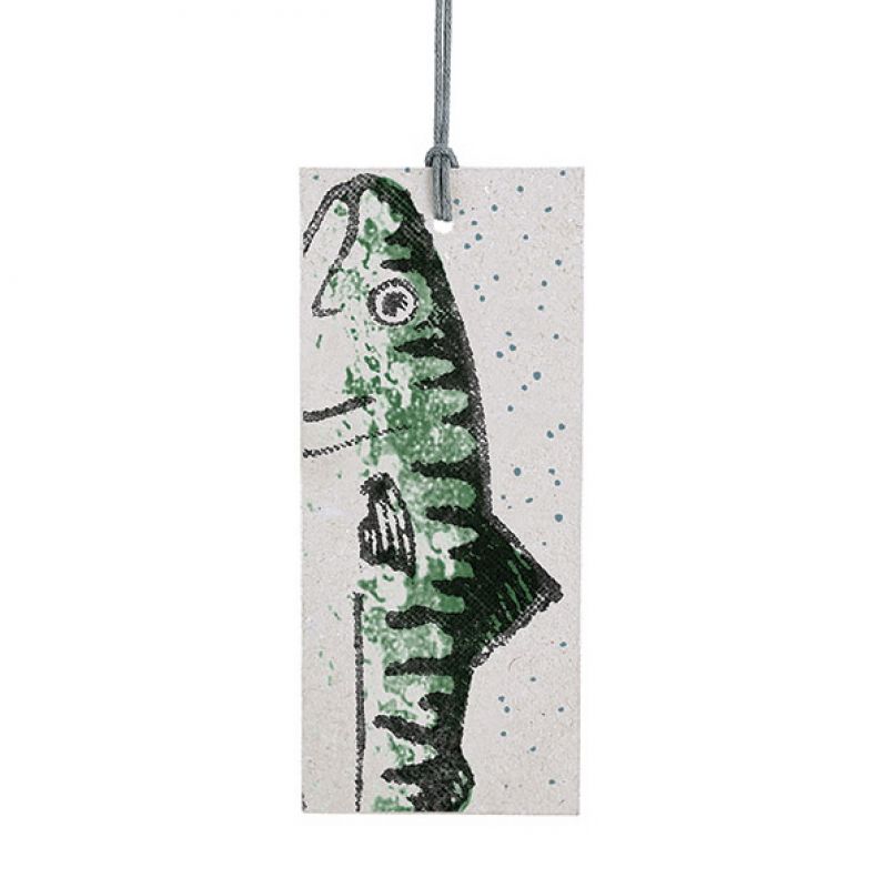 Wood block tag-Fish