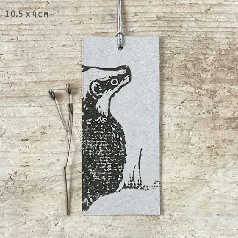 Wood block tag-Badger