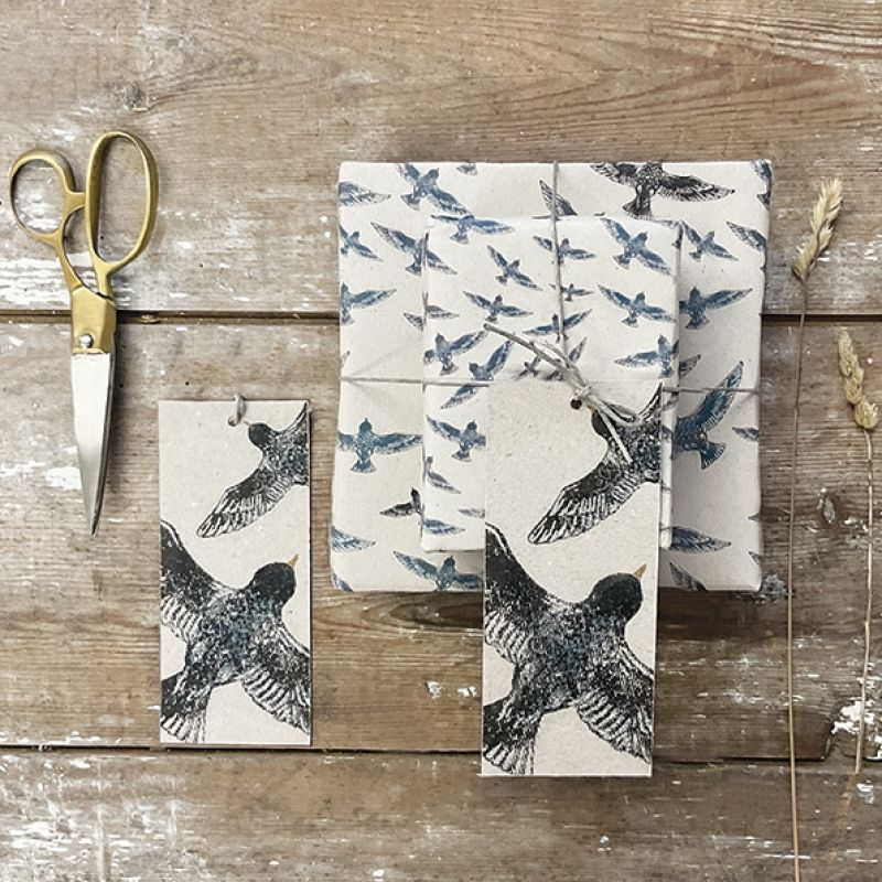 Wood block tag-Birds