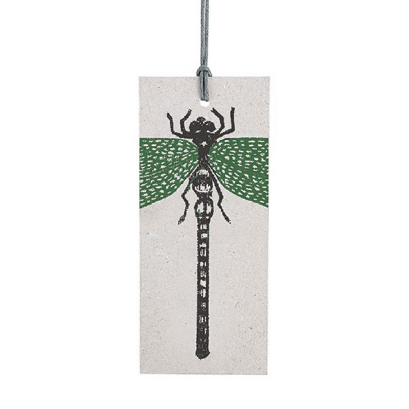 Wood block tag-Dragonfly
