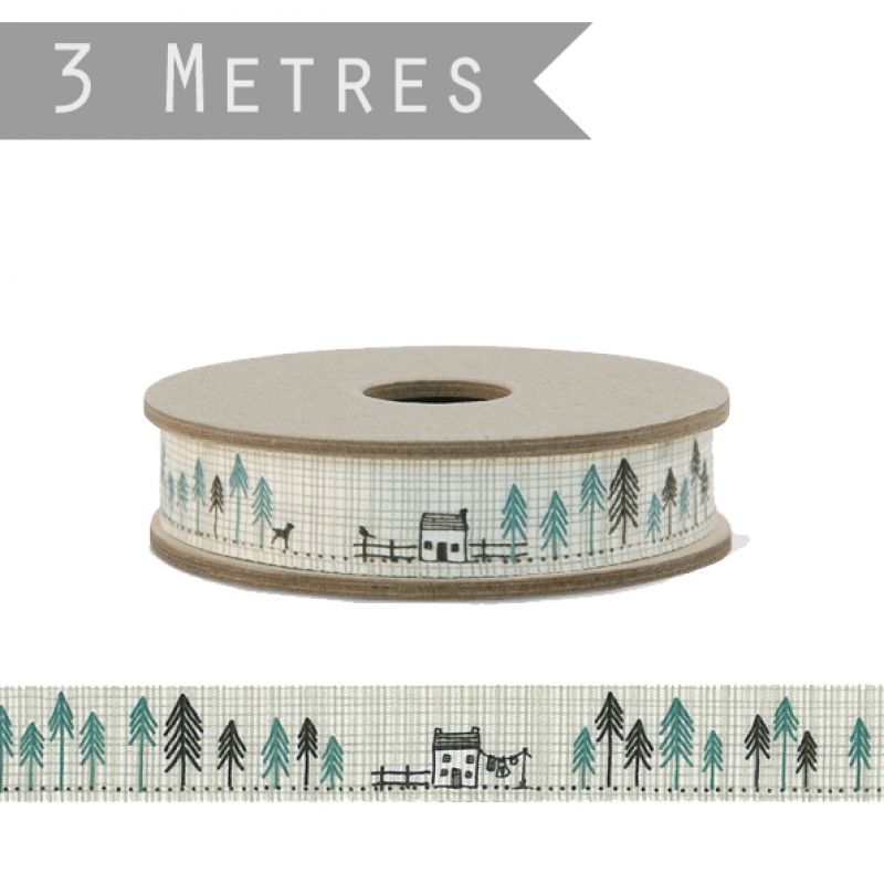 3m ribbon – Houses amongst  the fir trees
