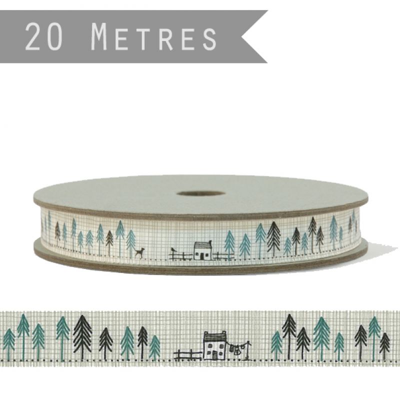 20 metre ribbon  – Houses  fir trees