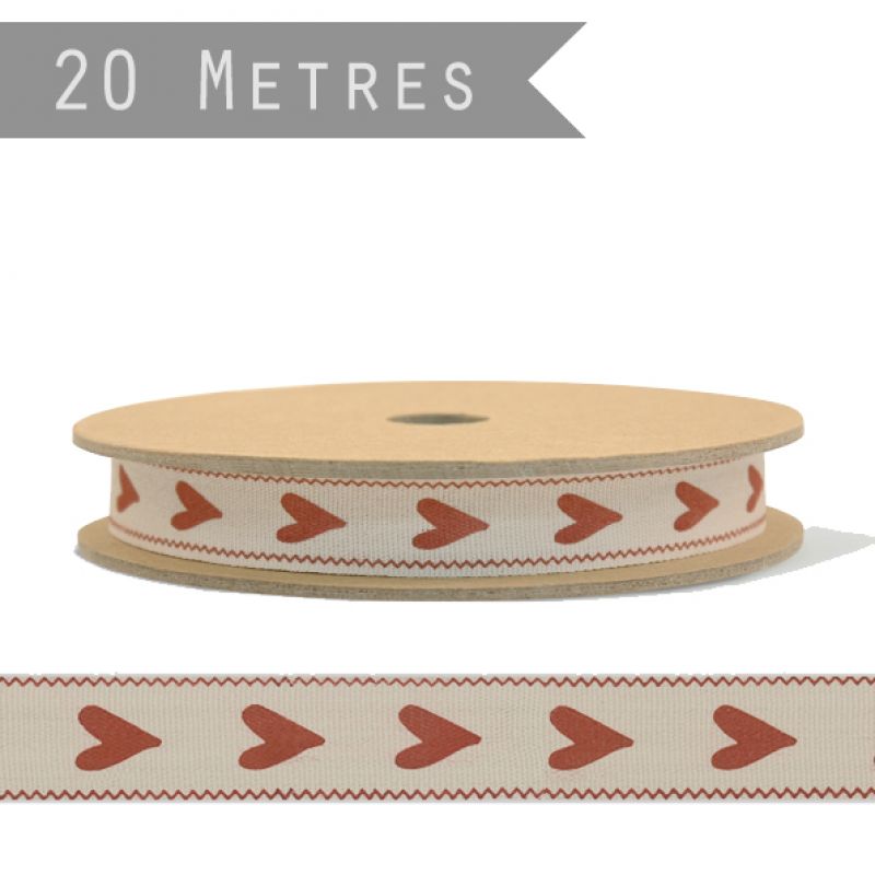 Κορδέλα 20μ. - Μακρυές καρδιές