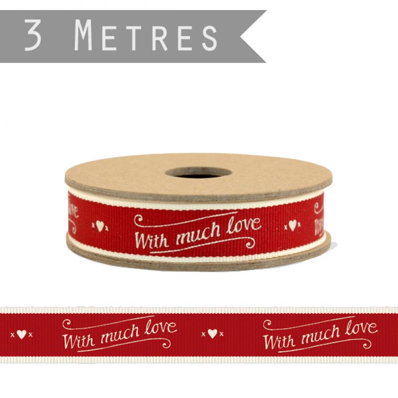 Ribbon - With Much Love (red)