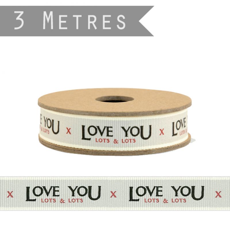 3m roll message ribbon - Love you 