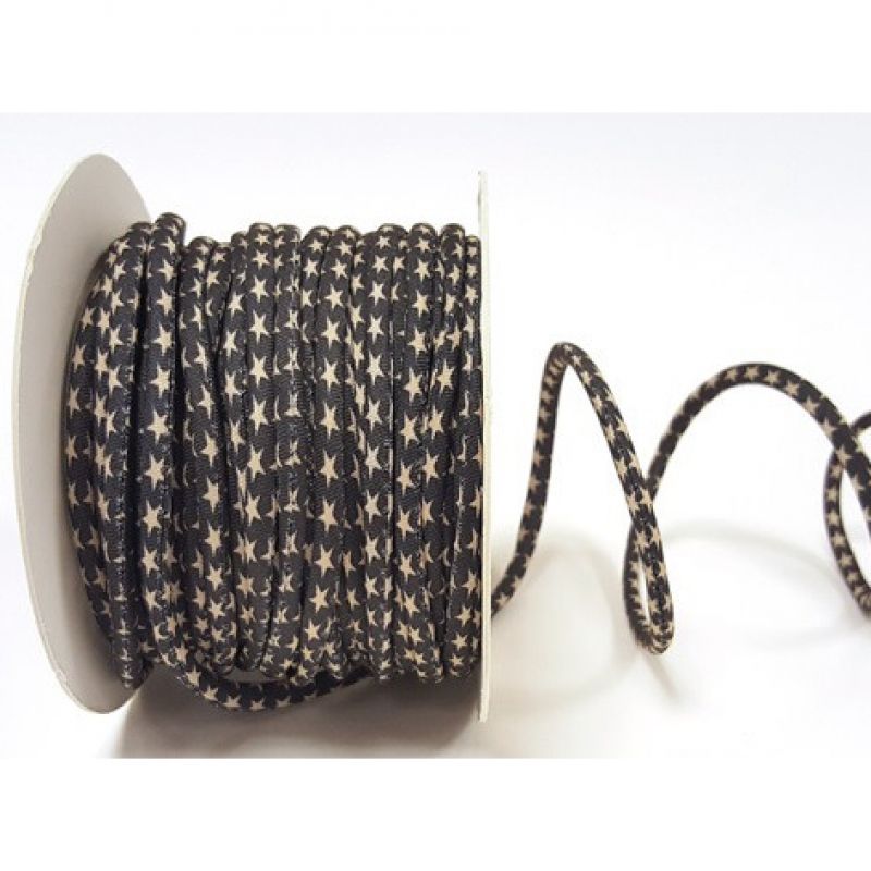 Κορδόνι 10μ. σωλήνας Αστέρια ανθρακί 5χιλ.