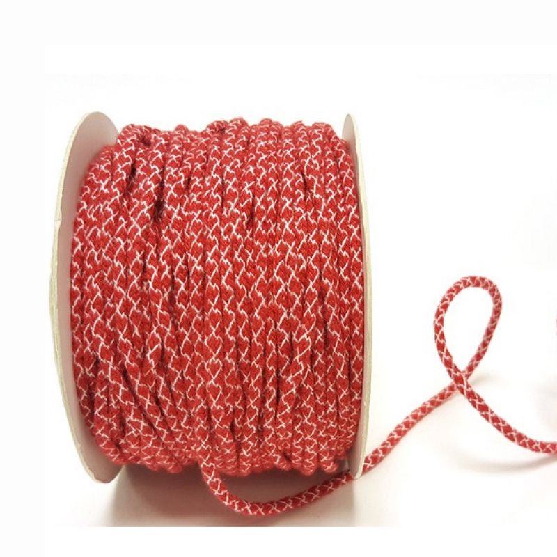 Κορδόνι 25μ. ΖΑΖΑ κόκκινο με λευκό 3χιλ.