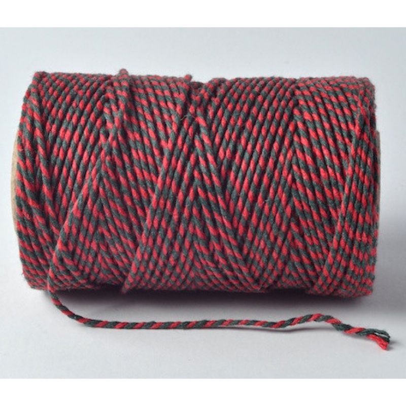 Red & Green Cotton Bakers Twine x 100m