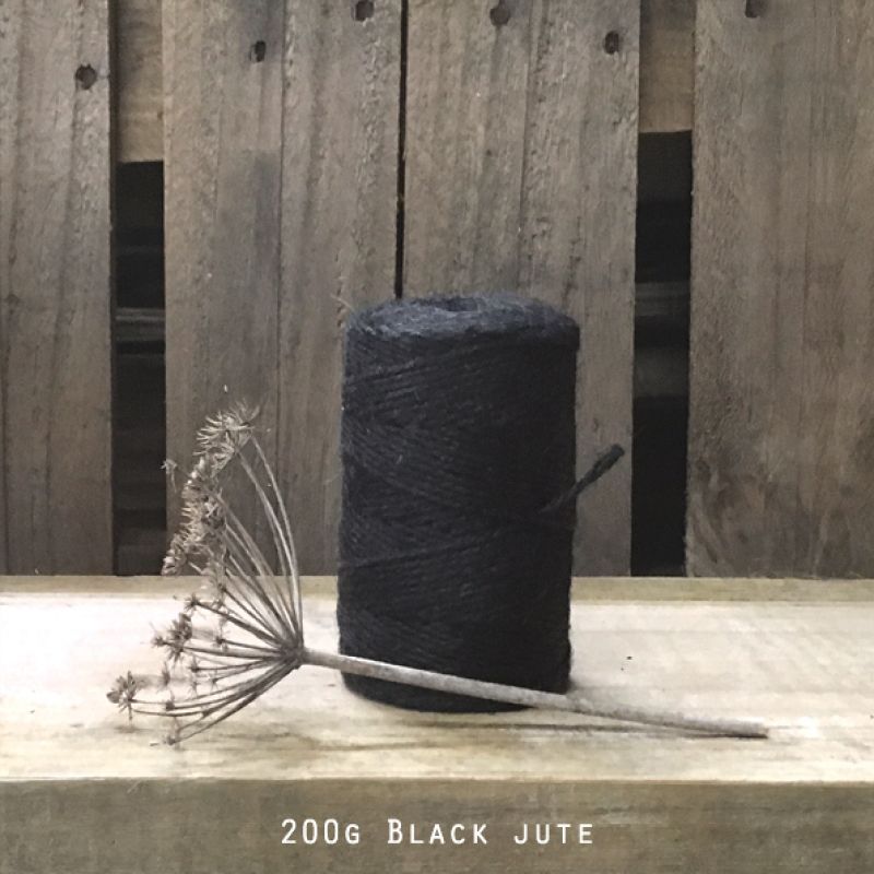 String-Black Jute spool 3Ply (200g)