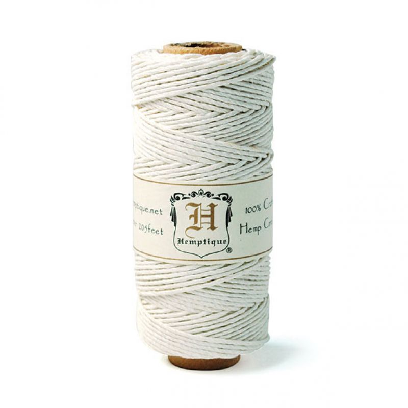 White Hemp Cord Spool 62,5m.