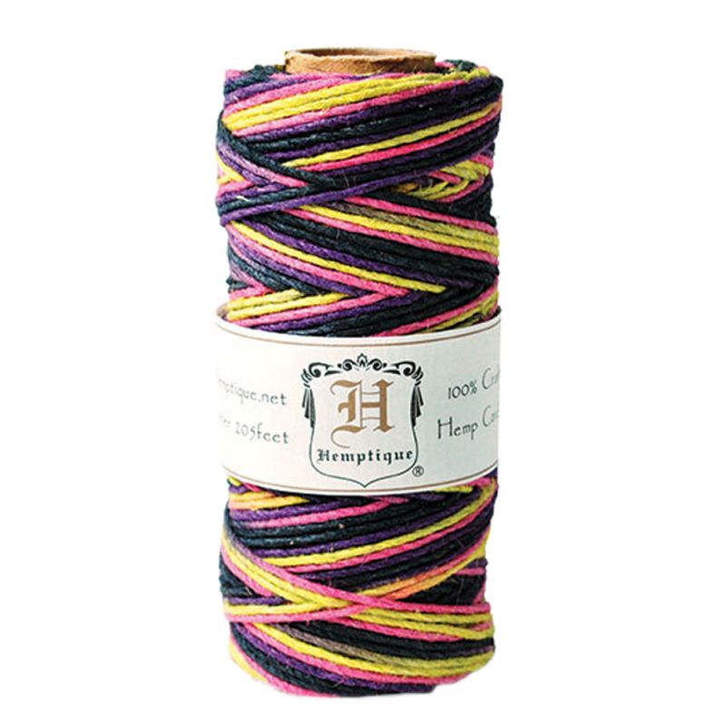 Flirt 20LB Hemptique Variegated Hemp Cord Spool 50g x 62.5mtr