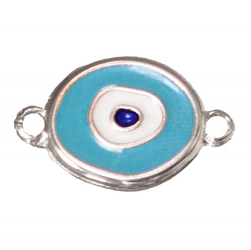 Evel eye 2,5cm 2 rings - silver