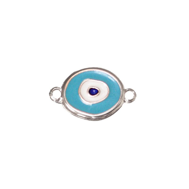 Evel eye 2,5cm 2 rings - silver