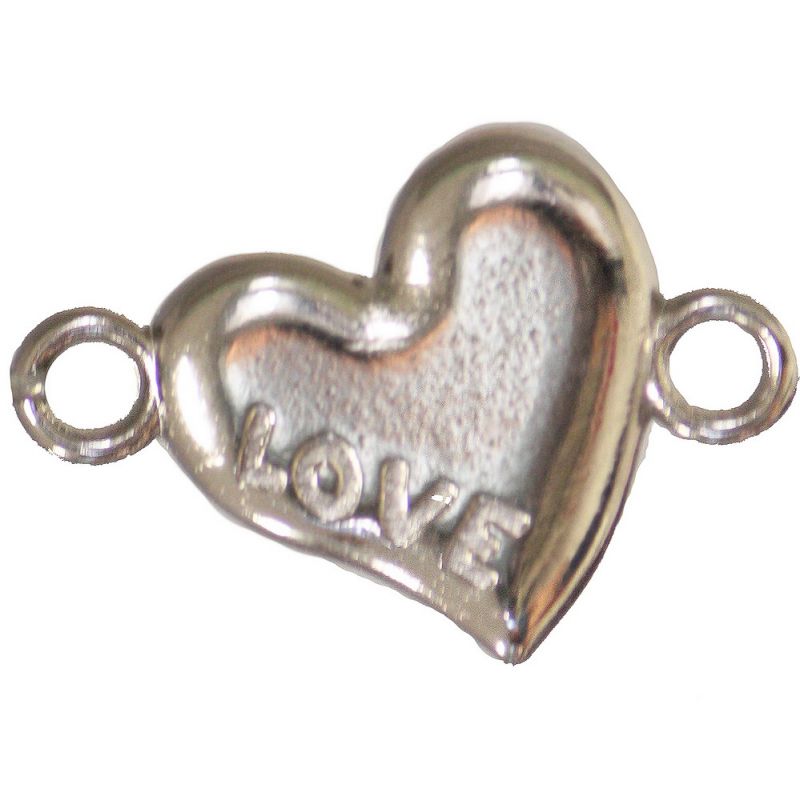 Pebble Heart LOVE - silver